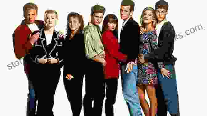 A Collage Of The Iconic 'Beverly Hills, 90210' Characters The Peach Pit Mask: A Poetry Collection