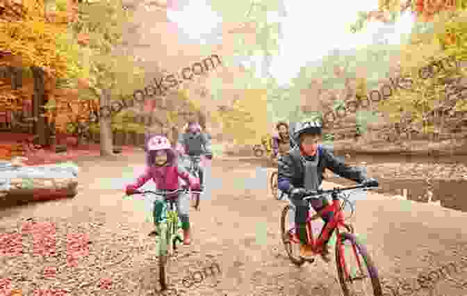 A Cyclist Riding Along A Winding Bike Path Amidst The Vibrant Autumn Foliage Of Acadia National Park Carriage Roads Of Acadia: A Pocket Guide