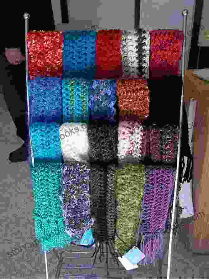 A Knitted Scarf On Display, Showcasing Its Intricate Shape Learn To Knit Your First Scarf