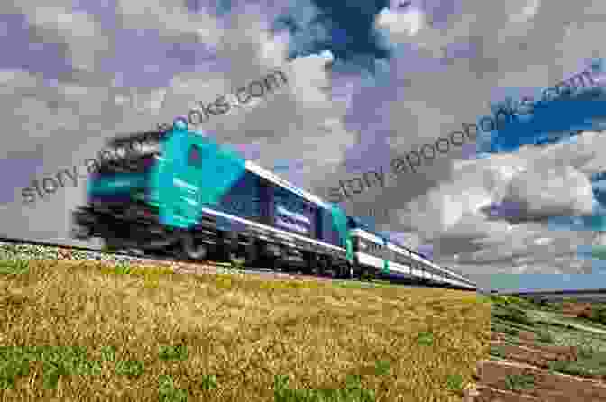 A Modern High Speed Passenger Train Speeding Through The Countryside The Railway: British Track Since 1804