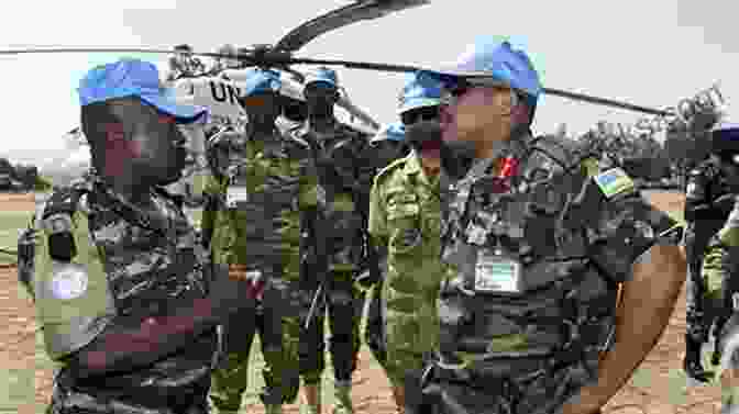 A Peacekeeper In Action, Wearing A Helmet And Vest, Standing In Front Of A Group Of Civilians The Fog Of Peace: A Memoir Of International Peacekeeping In The 21st Century