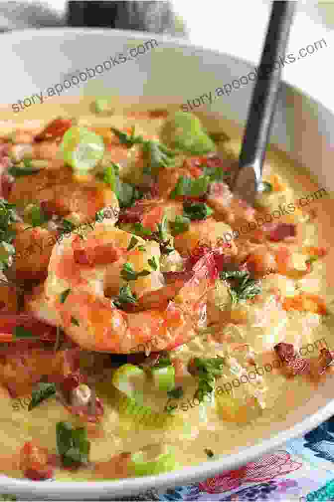 A Steaming Bowl Of Creamy Shrimp And Grits, A Classic Southern Breakfast Or Brunch Dish. Southern Living Best Of The South