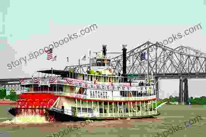 A Sunset View Of The Mississippi River In New Orleans, With A Steamboat Passing By Top Ten Sights: New Orleans