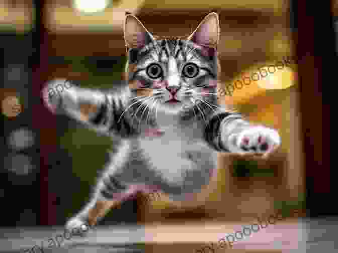 An Energetic Shot Of A Cat Pouncing On A Toy, Capturing The Joy And Exuberance Of Their Playful Nature. Connecting With Enchanting Cats Terry Masear