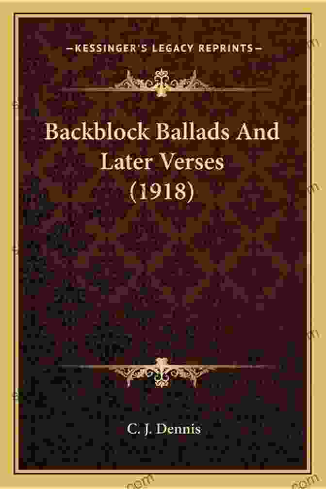 Backblock Ballads And Later Verses Book Cover With A Rugged Landscape And A Silhouette Of A Horseman Backblock Ballads And Later Verses