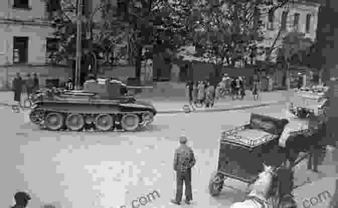 Black And White Photograph Of Soviet Tanks Rolling Through The Streets Of Pilsen The Pilsen Revolt Of 1953: Kindred By Currency