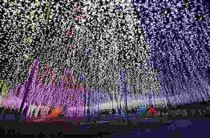 Breathtaking View Of Ashikaga Flower Park Winter Illumination, With Millions Of Twinkling Lights Illuminating The Streets, Creating A Surreal Winter Wonderland. Kimono Town Ashikaga Tony Roppon