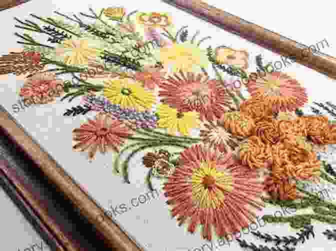 Embroidered Floral Wall Art Embroidery Ideas Tutorials: Start Embroidery With Instructions And Image