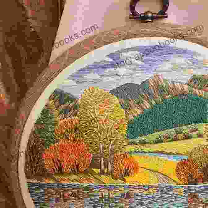 Embroidered Landscape On Canvas Embroidery Ideas Tutorials: Start Embroidery With Instructions And Image