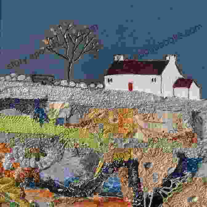 Fiber Collage Artwork Featuring A Landscape Scene Art Quilt Maps: Capture A Sense Of Place With Fiber Collage A Visual Guide