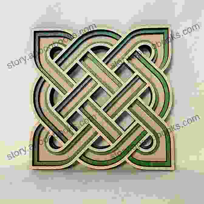 Intricate Celtic Knot Pattern, Needle Felted In Vibrant Shades Of Green, Showcasing The Beauty Of Traditional Irish Designs. Needle Felting Tutorials: Simple And Beautiful Patterns Using Needle Felting Technique You Can Follow