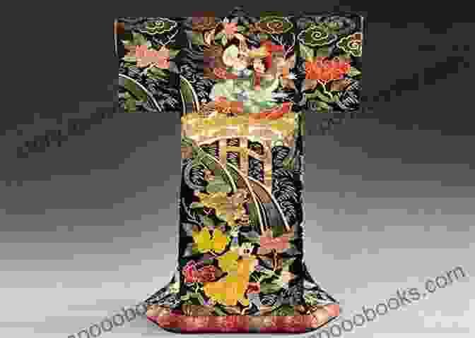 Intricate Details Of A Traditional Japanese Kimono, Showcasing Exquisite Embroidery And Vibrant Colors. Kimono Town Ashikaga Tony Roppon