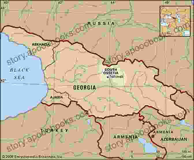 Map Of Abkhazia And South Ossetia Conflict Areas In The Caucasus And Central Asia