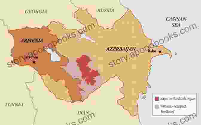 Map Of Nagorno Karabakh Conflict Areas In The Caucasus And Central Asia