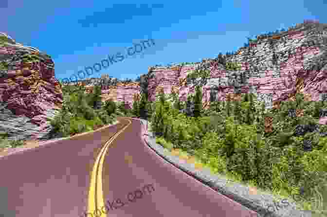 Panoramic View Of The Scenic Road Between Las Vegas And Zion National Park. On The Road: Between Vegas And Zion