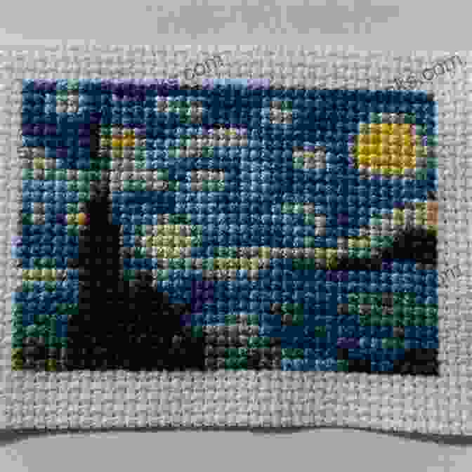 Starry Night Counted Cross Stitch Pattern Preview Starry Night Counted Cross Stitch Pattern