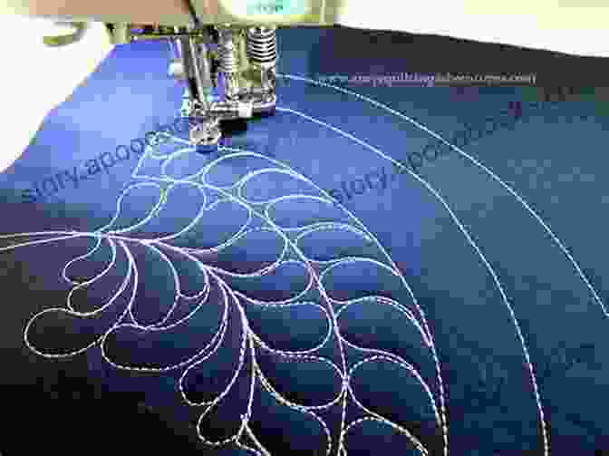 Stunning Free Motion Quilted Feather Design Visual Guide To Free Motion Quilting Feathers: 68 Modern Designs Professional Quality Results On Your Home Machine