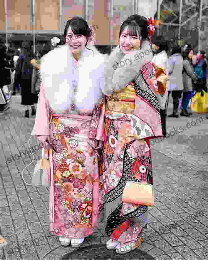 Vibrant Streets Of Ashikaga, Japan, Filled With People Wearing Colorful Kimonos. Kimono Town Ashikaga Tony Roppon